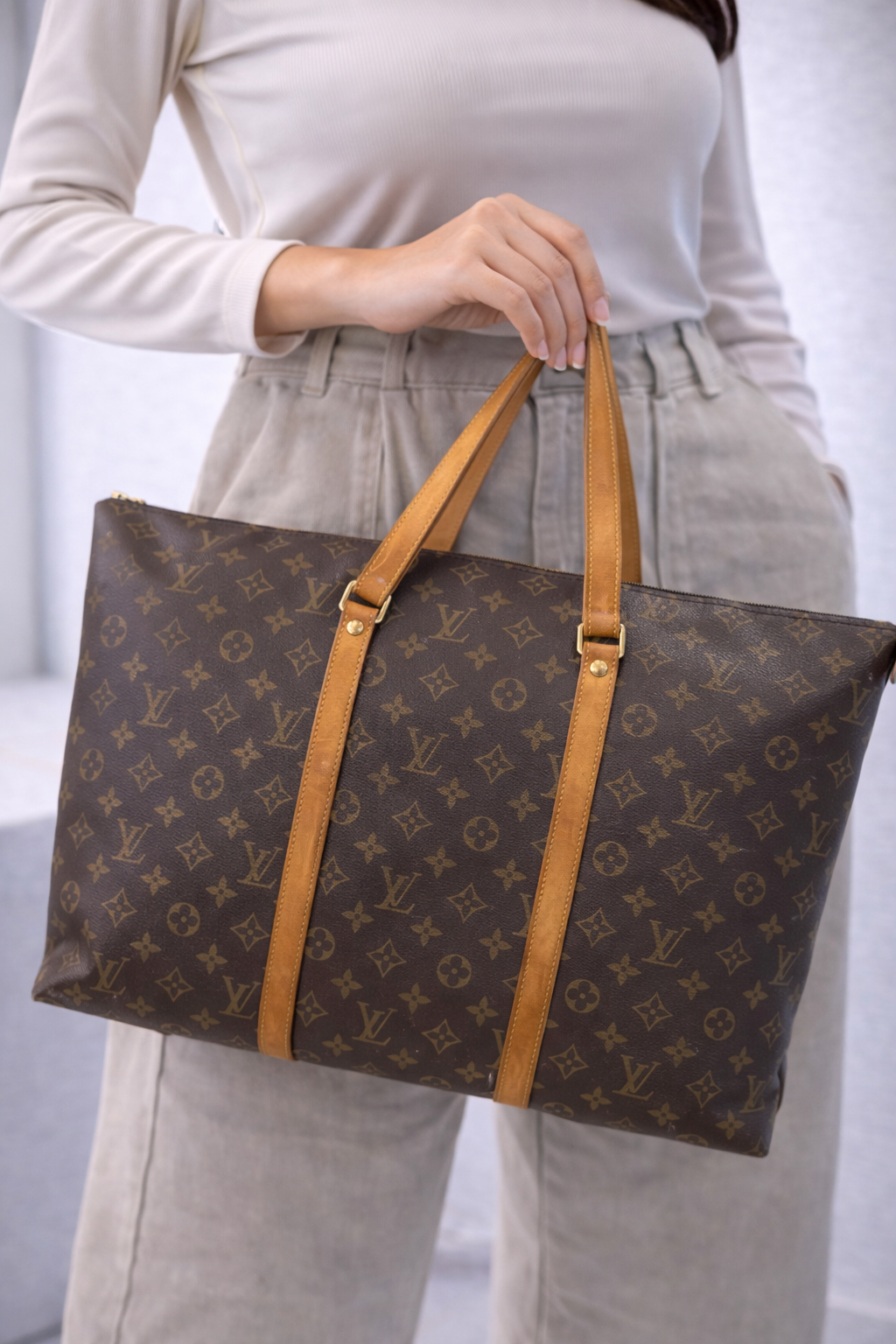 Louis Vuitton Monogram Sac Flanerie 45 Shoulder Bag | Vintage Canvas Tote