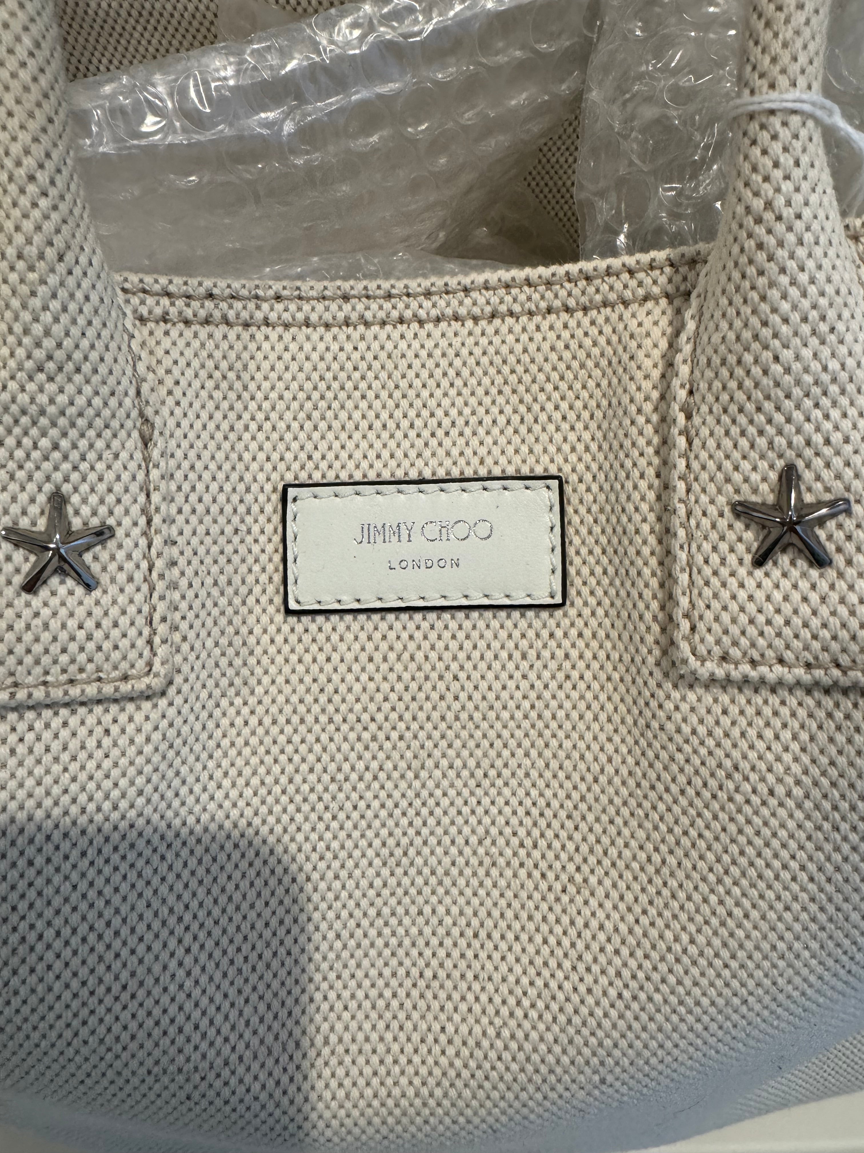 Jimmy Choo Star Studs Canvas Tote