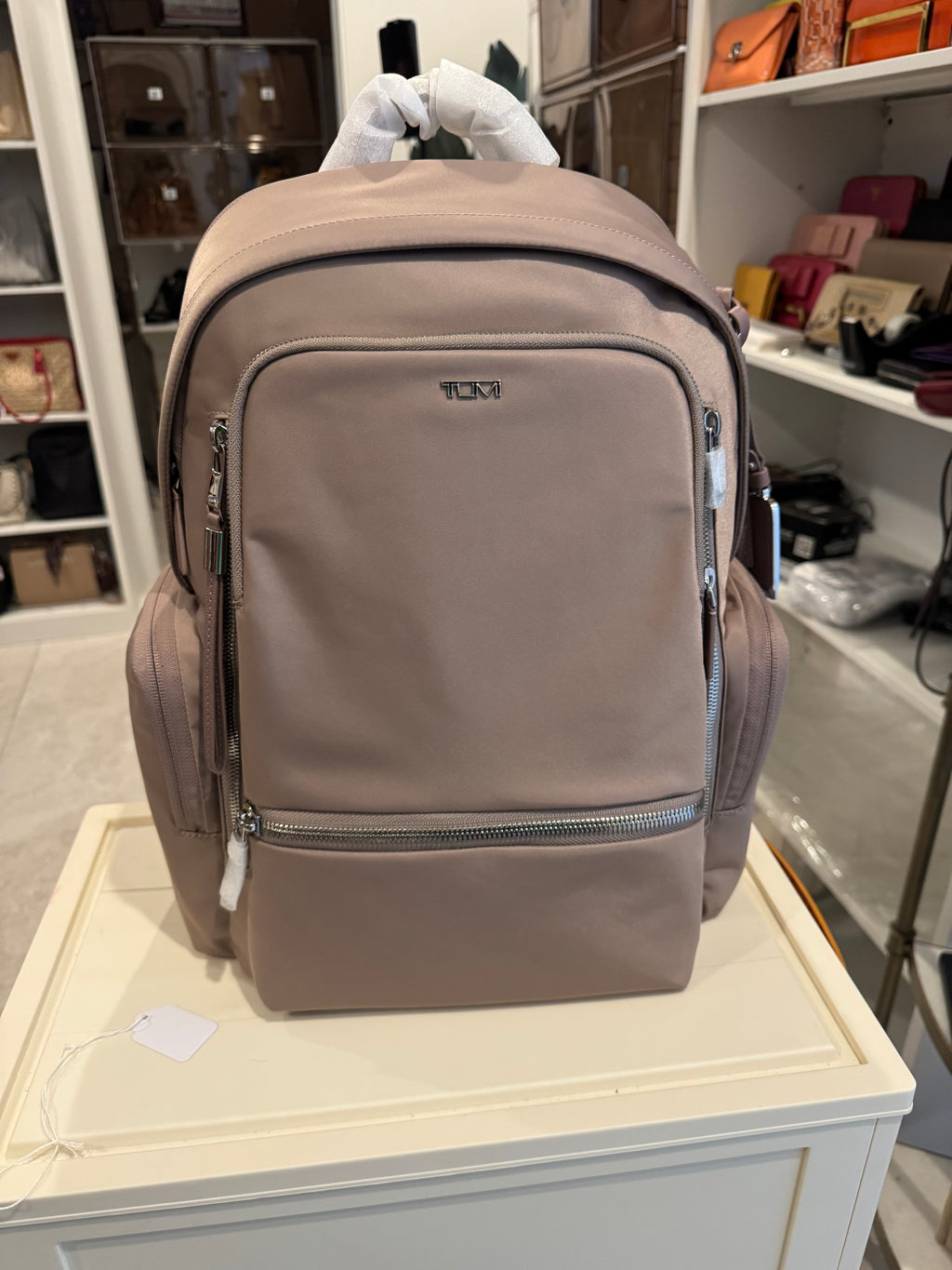 Tumi Neutral Beige Nylon Backpack – Professional Travel/Work Bag