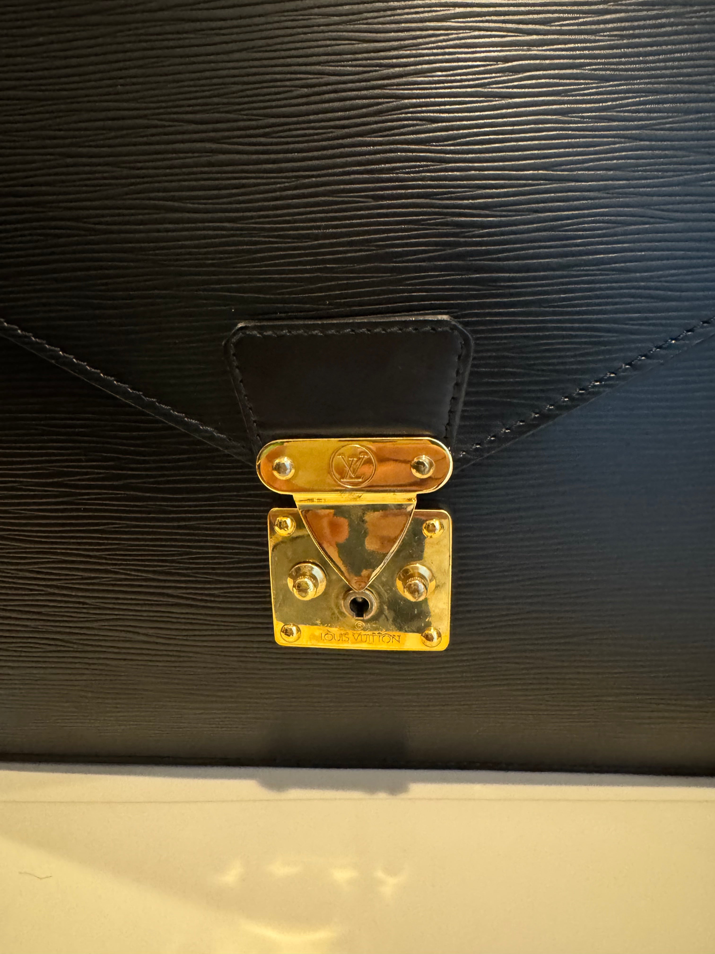 Louis Vuitton Serviette Ambassadeur Black Epi Leather Briefcase – Vintage LV Work Bag