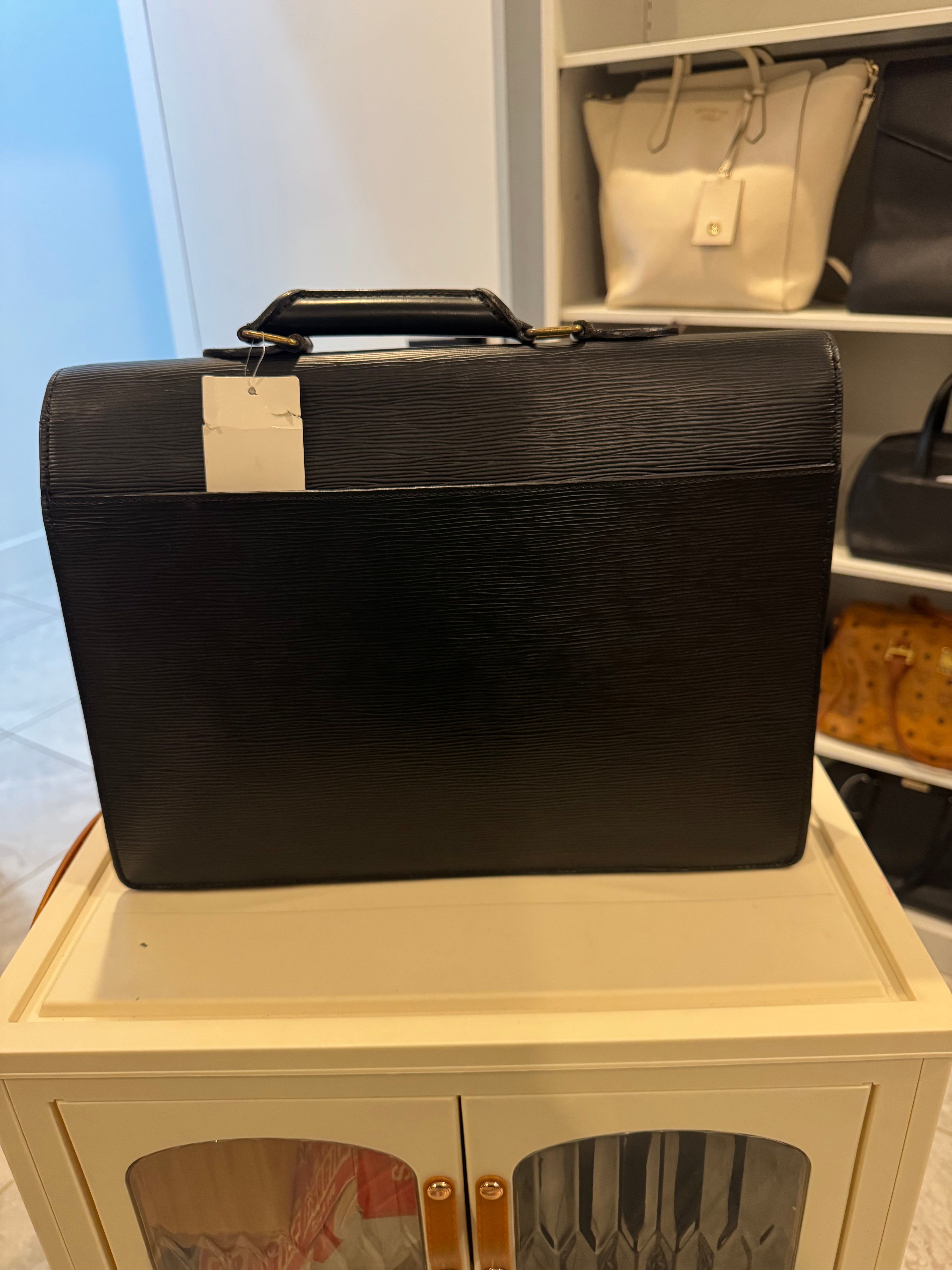 Louis Vuitton Serviette Ambassadeur Black Epi Leather Briefcase – Vintage LV Work Bag