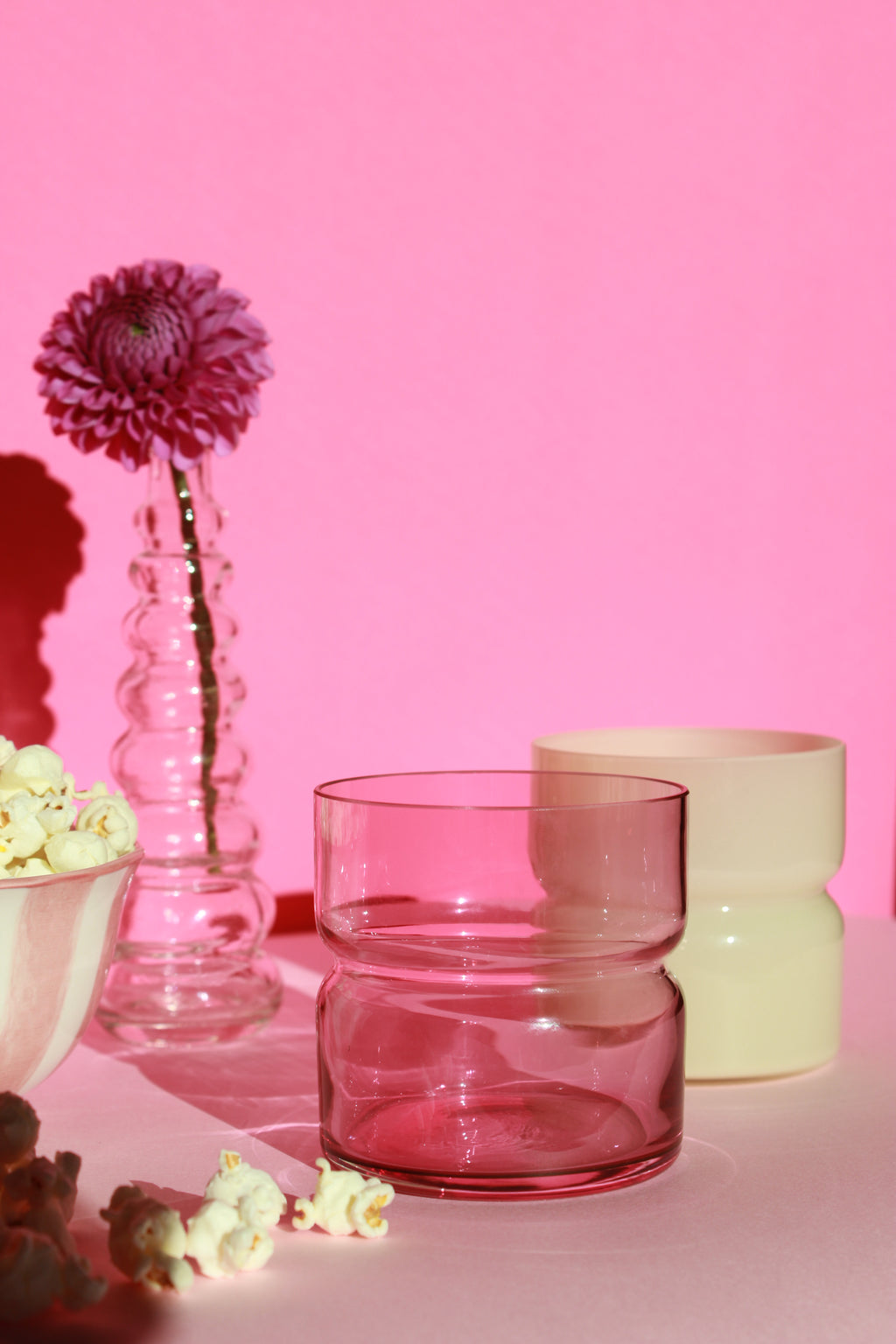 BVLGARI Large Pink Logo Canvas Tote Bag with Beige Leather Handles