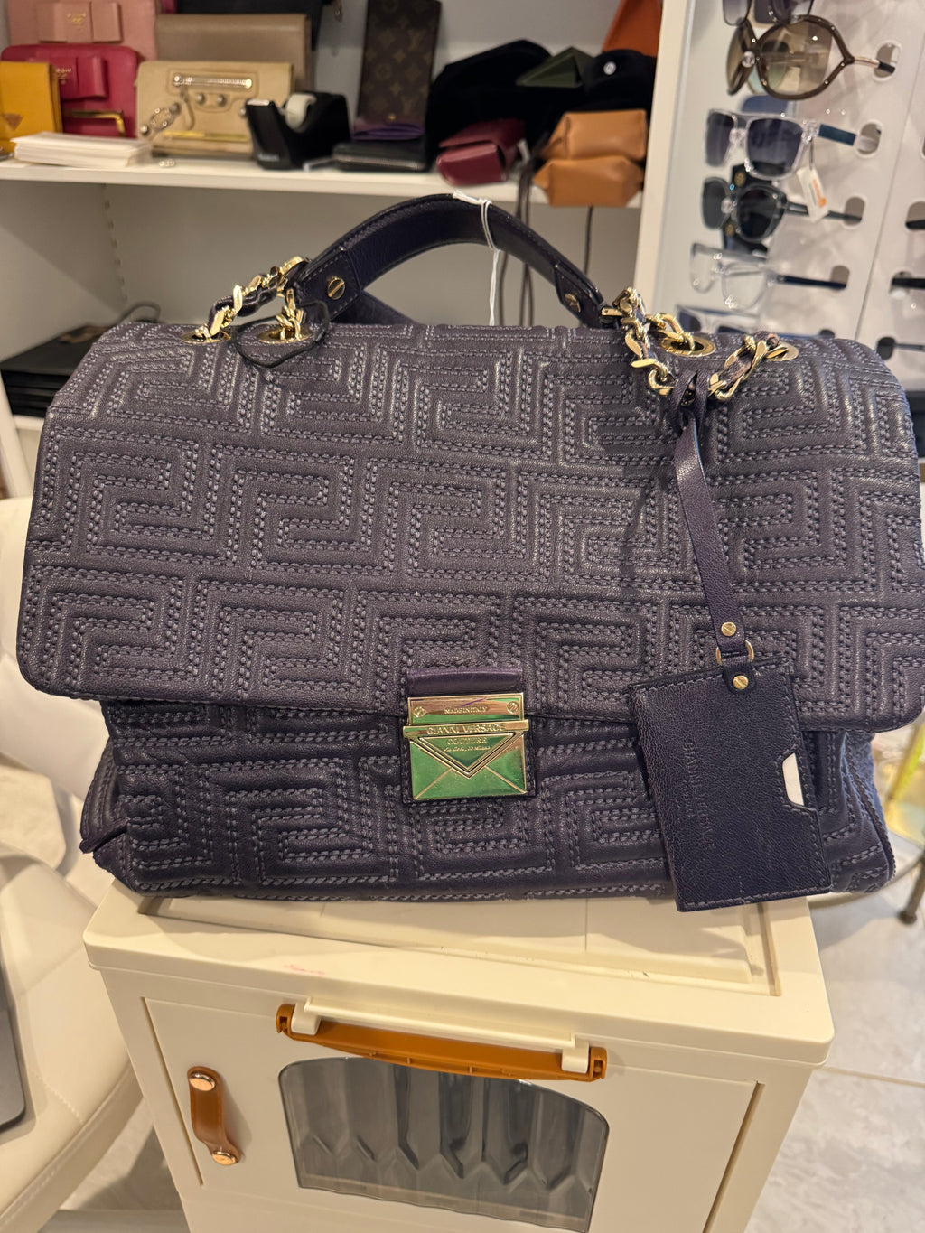 Versace Gianni Versace Couture Quilted Leather Shoulder Bag