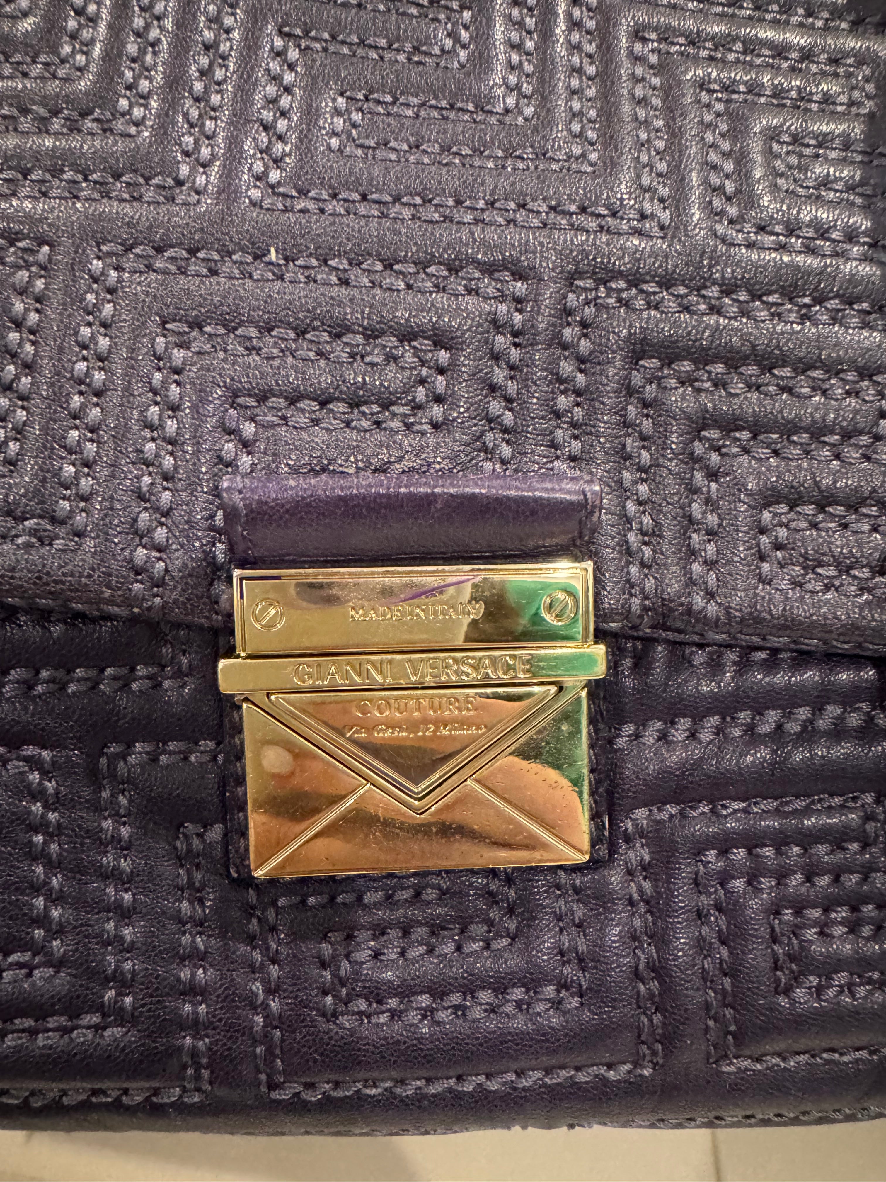 Versace Gianni Versace Couture Quilted Leather Shoulder Bag