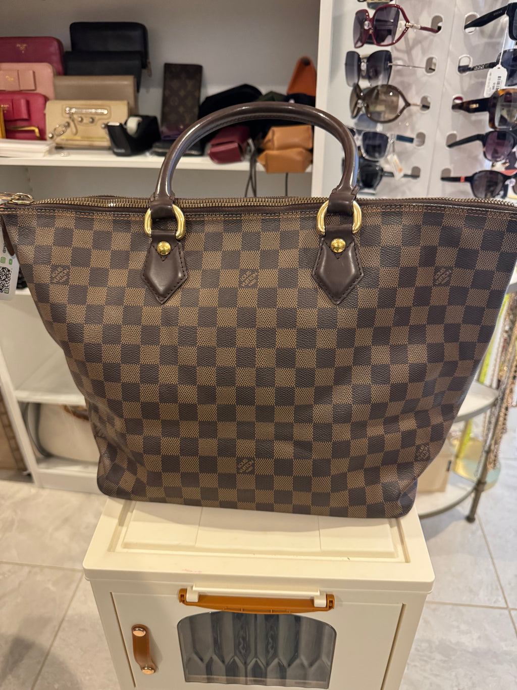Louis Vuitton Saleya Tote – Damier Ebene Zip-Top Shoulder Bag
