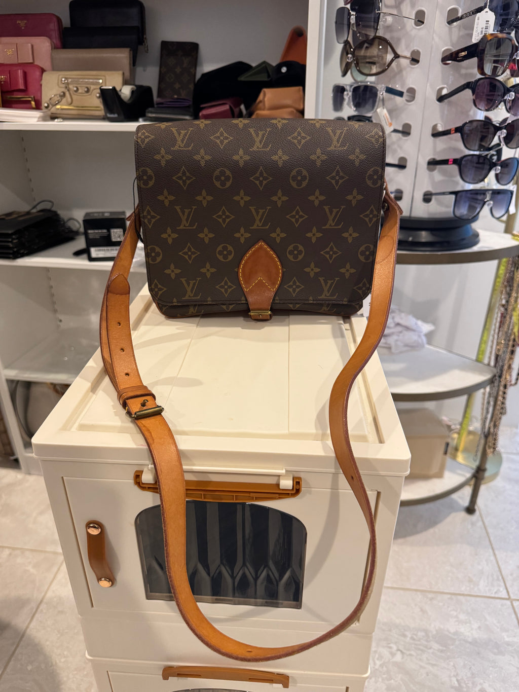 Louis Vuitton Cartouchière Monogram Crossbody Bag
