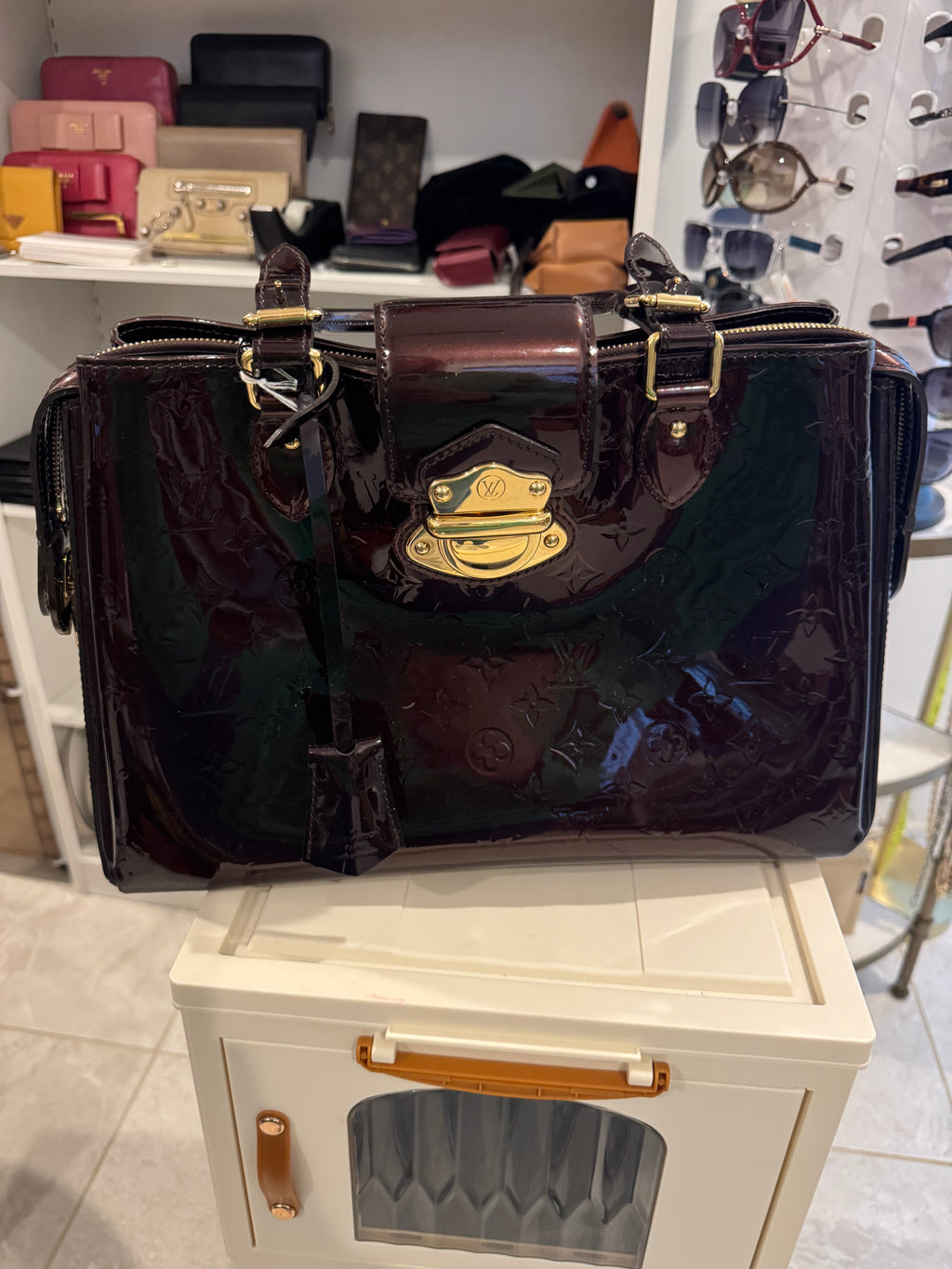 Louis Vuitton Monogram Vernis Melrose Avenue Bag | Amarante Patent Leather Shoulder Bag