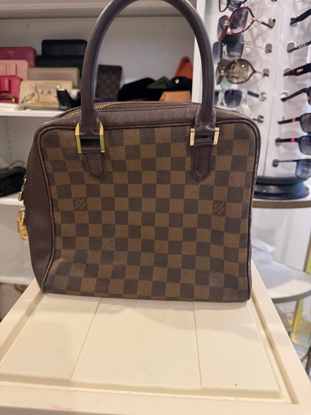 Louis Vuitton Brera Handbag | Damier Ebene Coated Canvas
