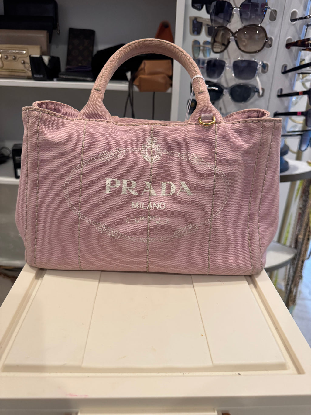 Prada Canapa Tote Bag – Pink Canvas