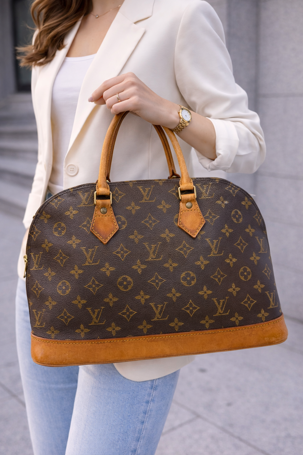 Louis Vuitton Alma PM Monogram Canvas Satchel