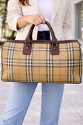 Burberry Nova Check Canvas & Leather Travel Bag | Classic Weekender